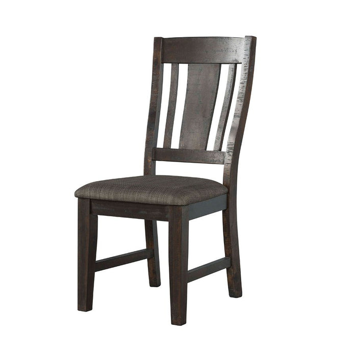 Elements International Cash Side Chair (Set of 2) in Rustic Distressed Espresso image