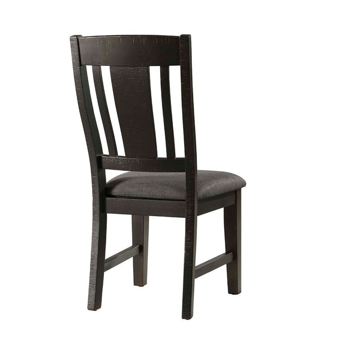 Elements International Cash Side Chair (Set of 2) in Rustic Distressed Espresso