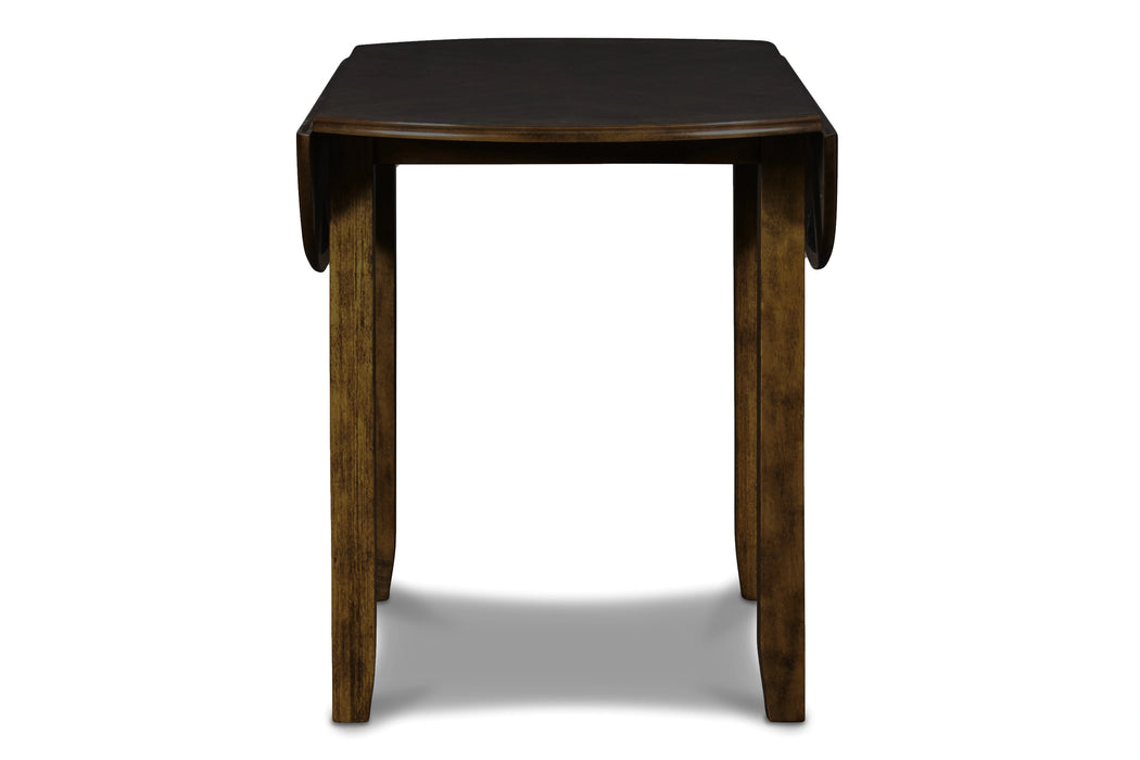 Gia 3 Pc 42" Drop Leaf Dining Table & 2 Chairs-Brown