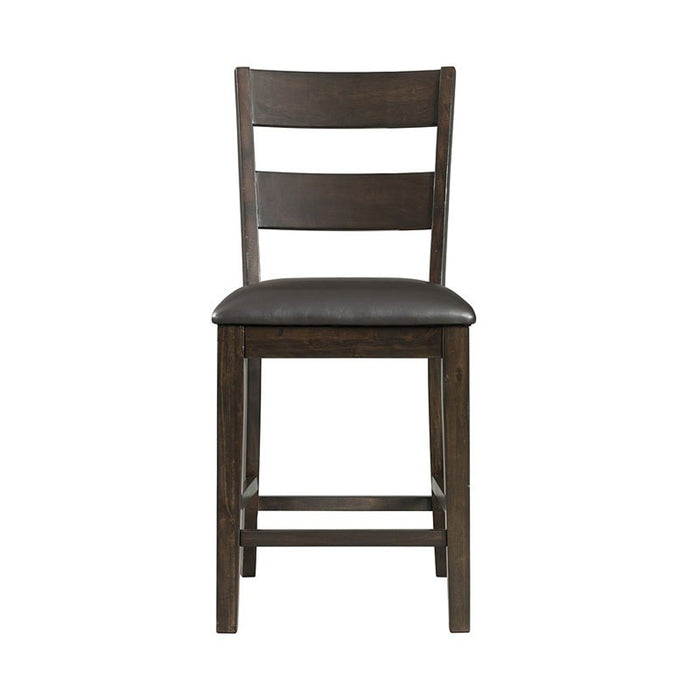 Elements International Mango Counter Height Side Chair (Set of 2) in Dark Brown