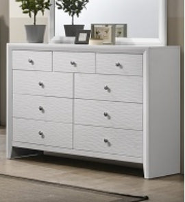 Crown Mark Furniture Evan Dresser in White image