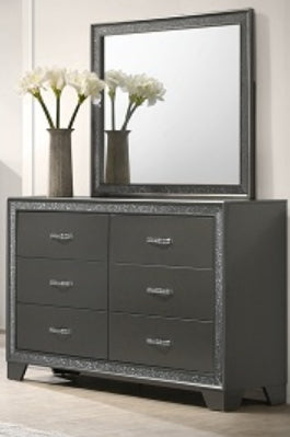 Crown Mark Furniture Kaia Mirror in Dark Gray image