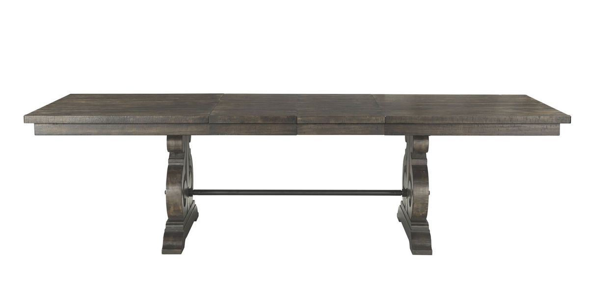 Elements International Stone Dining Table in Dark Ash