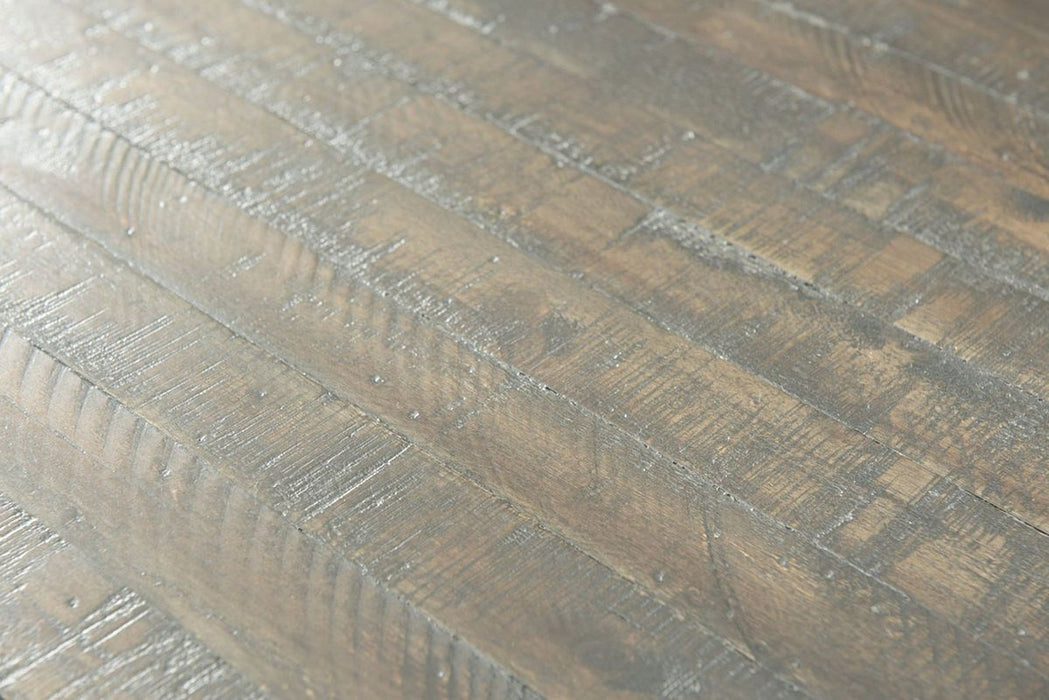 Elements International Stone Dining Table in Dark Ash