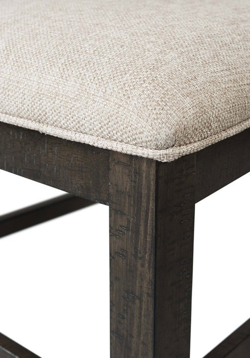 Elements International Stone Swirl Back Side Chair (Set of 2) in Cream/Dark Ash