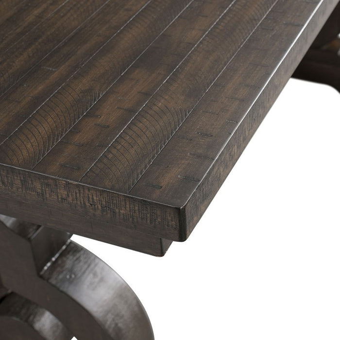 Elements International Stone Counter Height Dining Table in Dark AshC