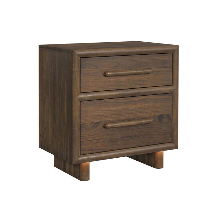 Brisbane UPH Bedroom Set with Boucle Beige and LED