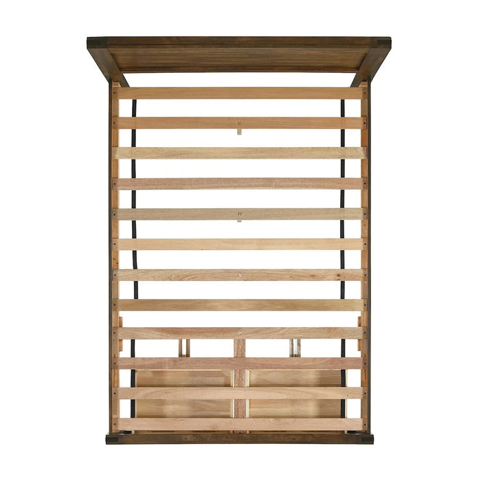 Elements International Warner King Storage Bed in Chesnut