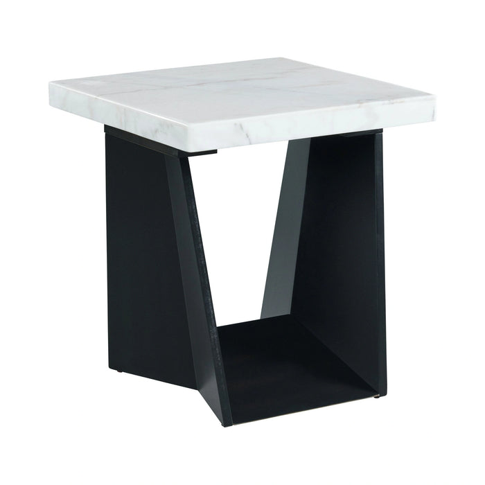 Beckley End Table Complete in Marble Top