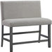 Elements International Seneca Counter Height Dining Bench with Back in Grey image