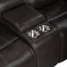 Brookings Console Loveseat W/ Dual Recliners-Charcoal