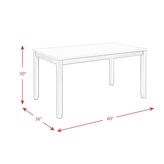 Martin 6 PC Dining Set (Black Base)