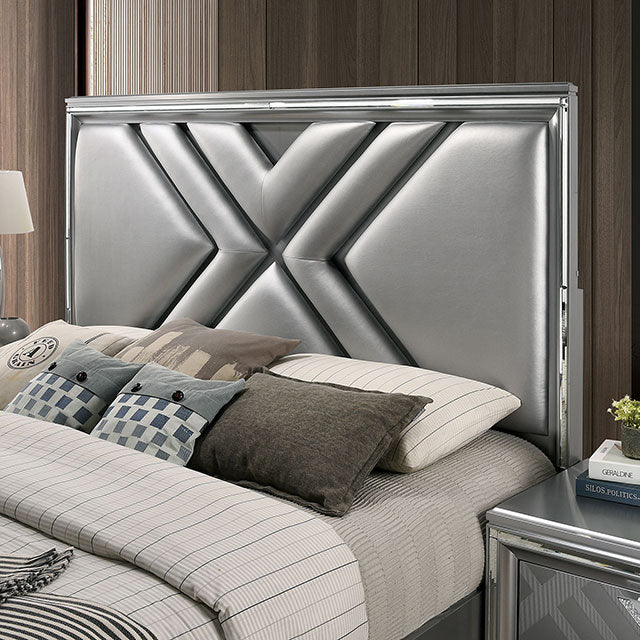 Emmeline 4 & 5 Piece Queen Bedroom Set Gray & White - Sweet Furniture (Columbus, Ohio)