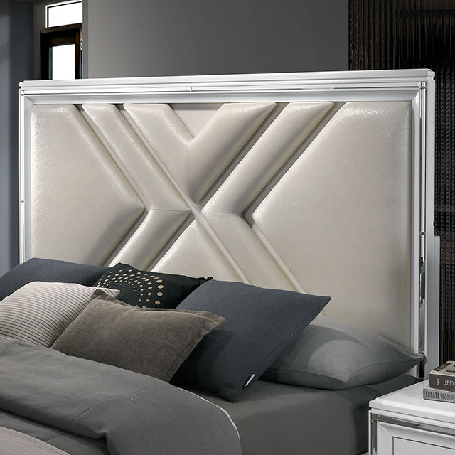 Emmeline 4 & 5 Piece Queen Bedroom Set Gray & White - Sweet Furniture (Columbus, Ohio)