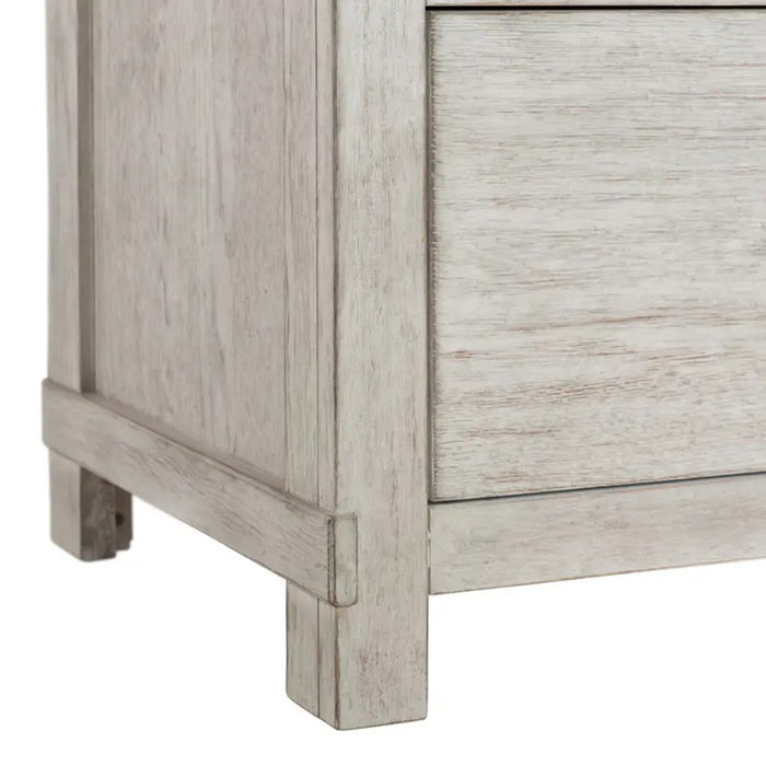 Elements International Scott Nightstand in White