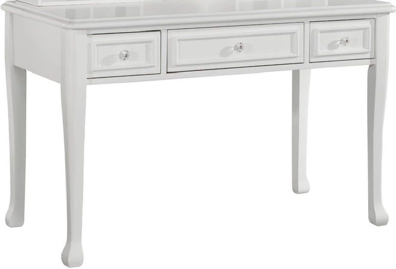 Elements International Jesse 3 Drawers Desk in White image