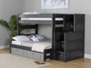 Elements International Vista Twin over Full Bunk Bed with Staircase in Grey image