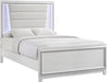 Elements International Moondance King Panel Bed in White image