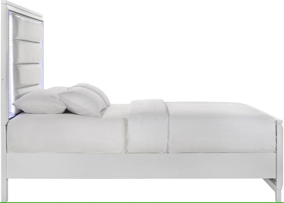 Elements International Moondance King Panel Bed in White