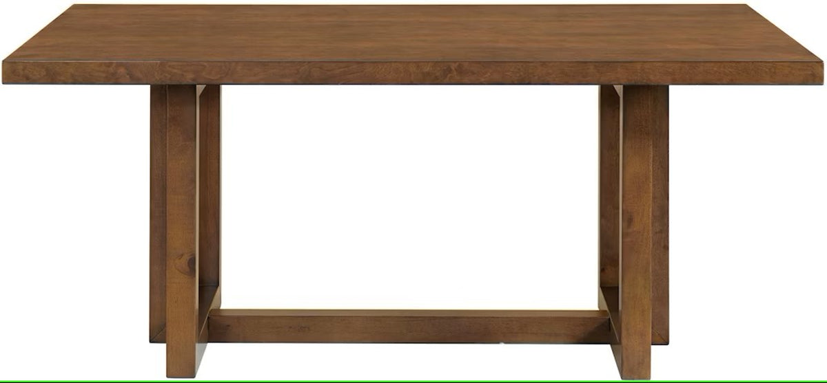 Elements International Morris Dining Table with Wood Top in Espresso