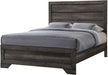 Elements International Nathan Queen Platform Bed in Gray Oak Lacquer image