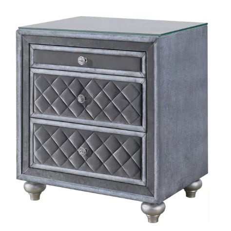 Crown Mark Furniture Voltare Nightstand in Dark Grey image