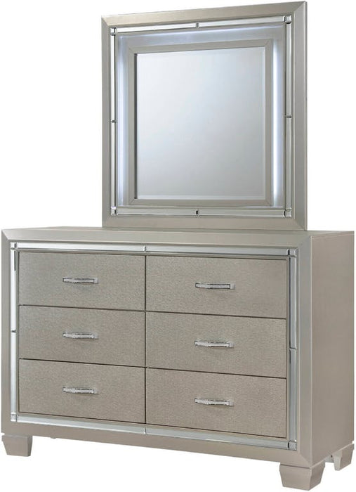 Elements International Platinum Youth 6 Drawer Dresser in Champagne