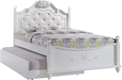 Elements International Alana Full Bed with Trundle in White Lacquer image