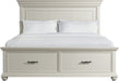 Elements International Slater Queen Storage Bed in White SR650QB image