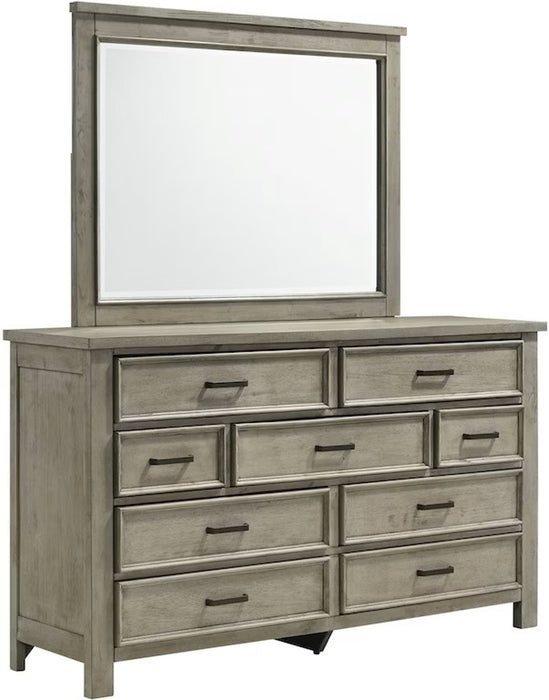 Elements International Sullivan Dresser in Drift Grey