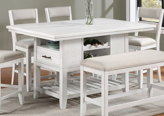 Crown Mark Furniture Wendy Counter Height Table in White image